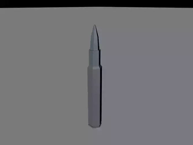 AK47 - 7-62mm Bullet Low-poly 3D model