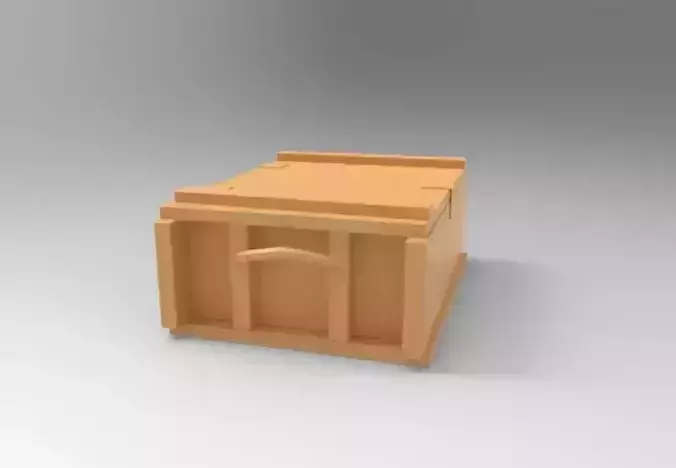 Box Loot Crate Low-poly 3D model