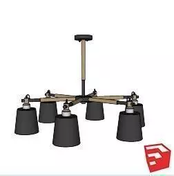 Scandinavian chandelier Free low-poly 3D model