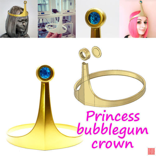 Adventure time Princess bubblegum crown 3D print model