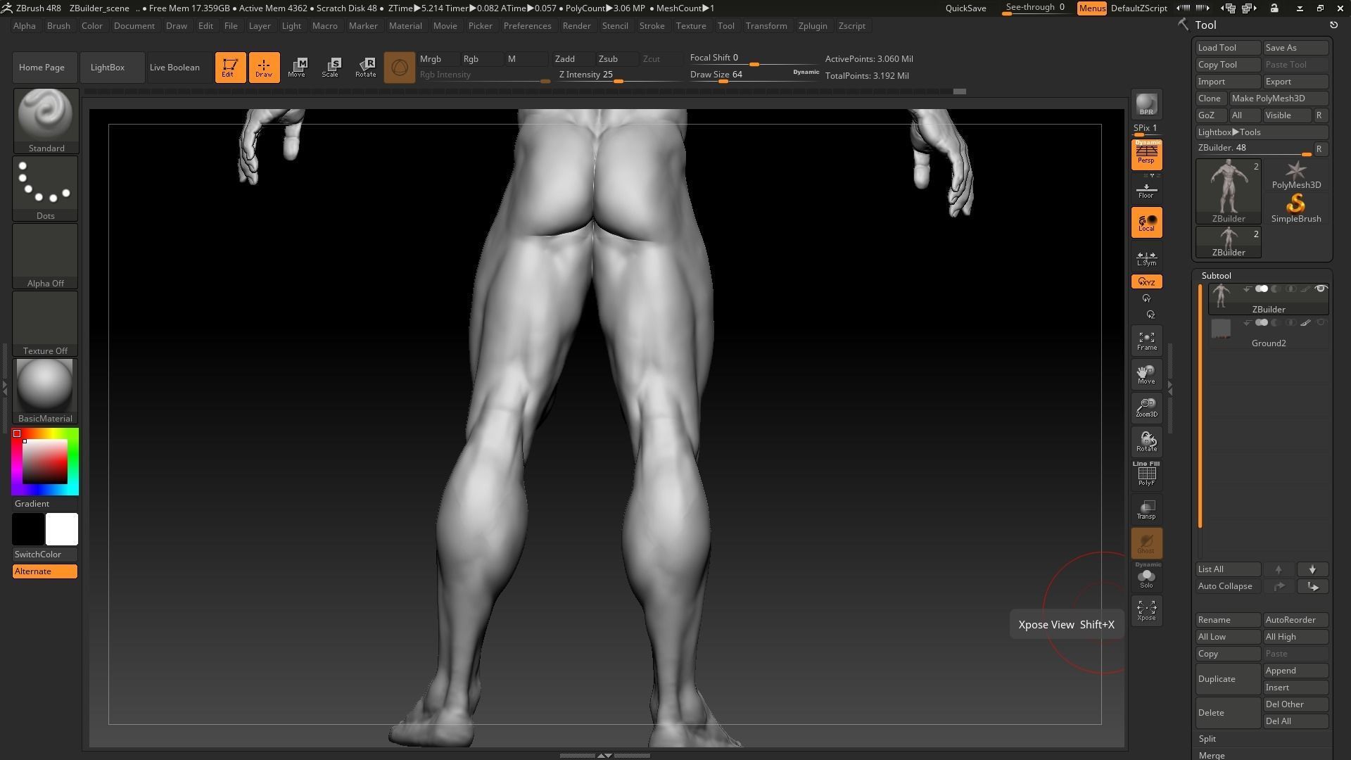 buff black male 3D model_3