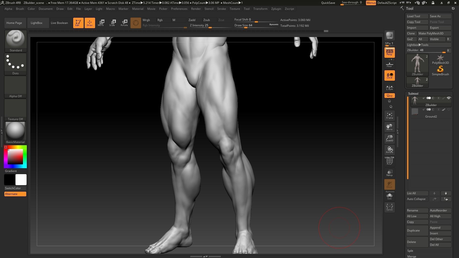 buff black male 3D model_5
