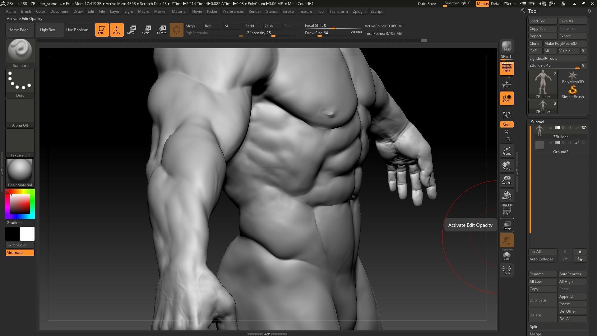 buff black male 3D model_8