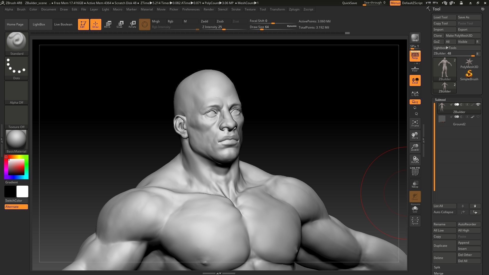 buff black male 3D model_7