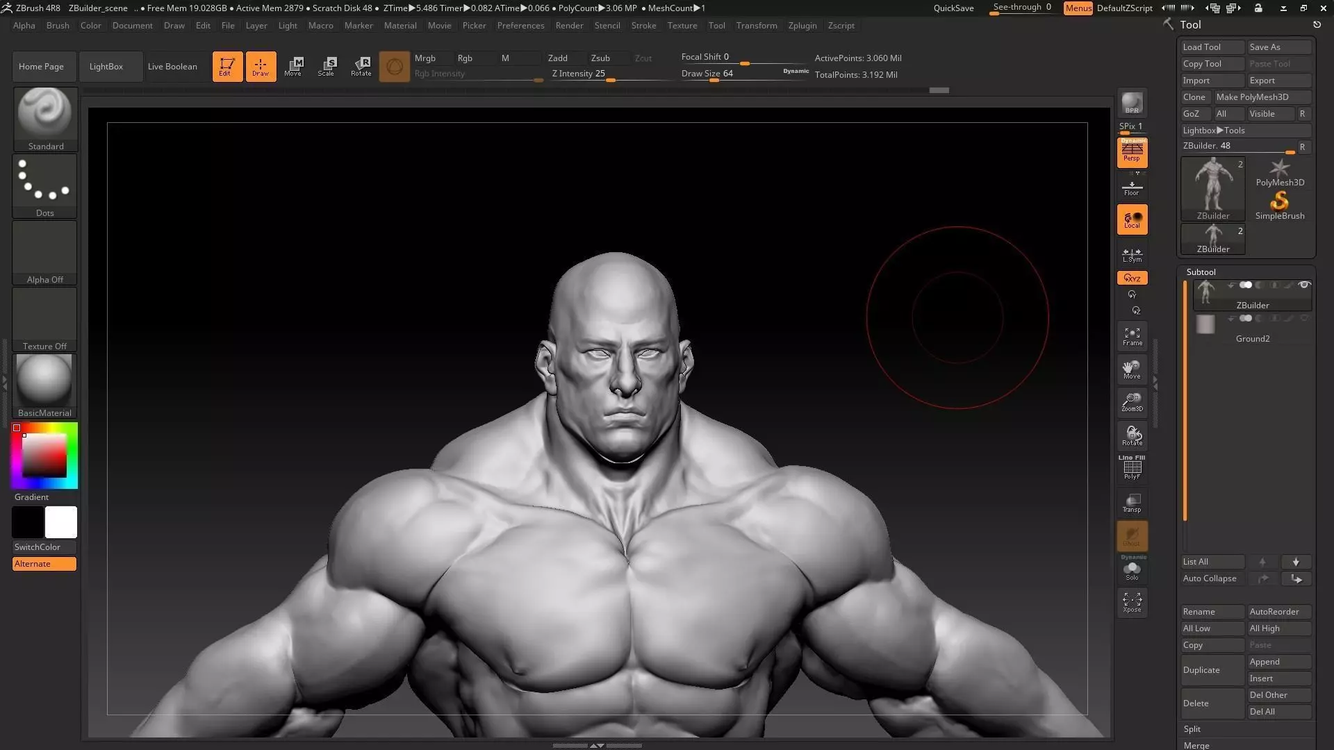 hulk like asian male 3D model