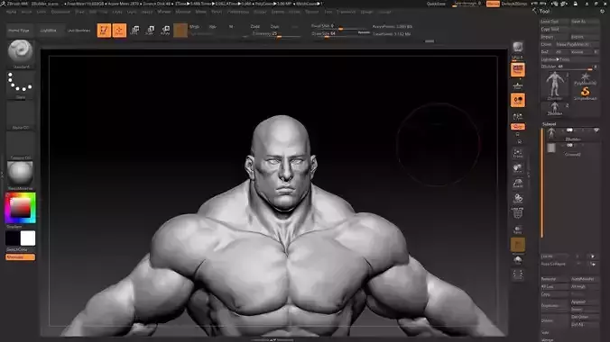 hulk like asian male 3D model