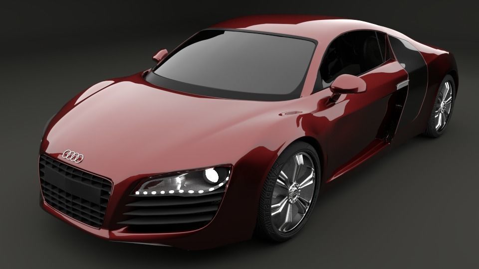 Iphone 6 and Audi R8 3D model_1