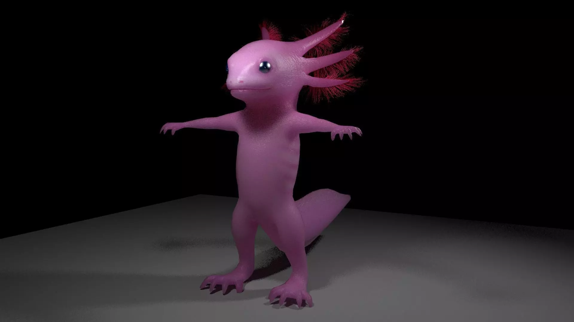 Axolotl creature 3D model