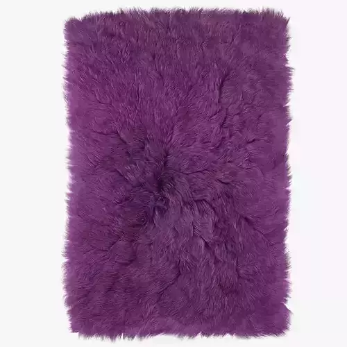 Shaggy Fur Rectangle rug 3D model