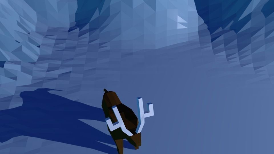 Reindeer deer in ice cave Low-poly 3D model_0
