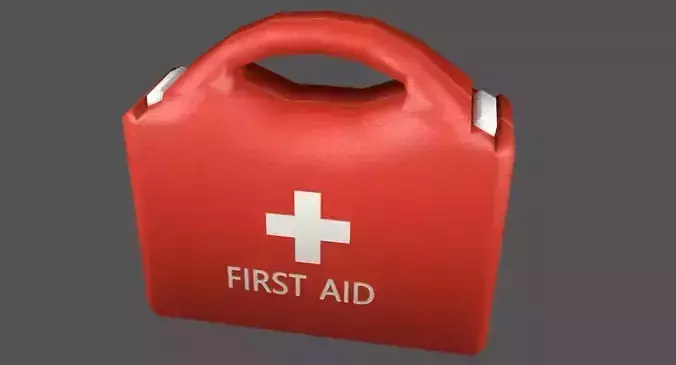 First Aid Kit Plastic Red 2 Low-poly 3D model First Aid Kit Plastic Red 2 Low-poly 3D model