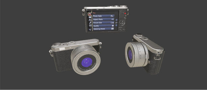 PBR Digital Camera Low-poly 3D model