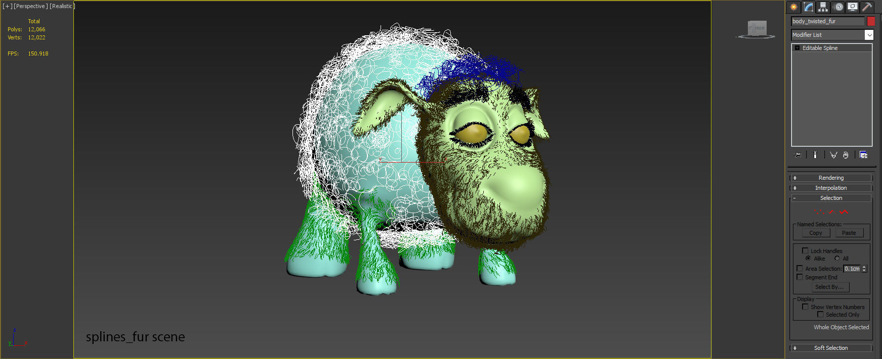 Sheep Dog for production render in Vray 3D model_6
