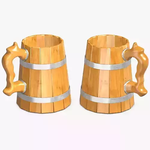 Wooden Beer Mug  3D model