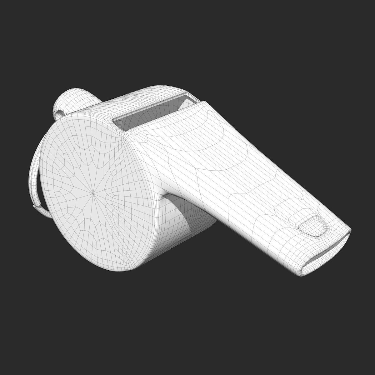 Metallic Whistle  3D model_6