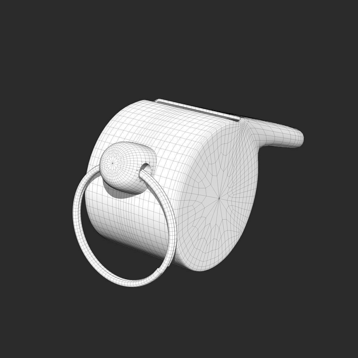 Metallic Whistle  3D model_5