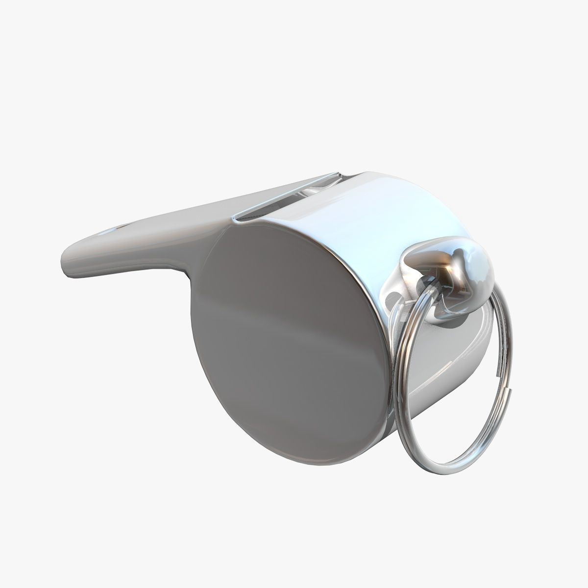 Metallic Whistle  3D model_3