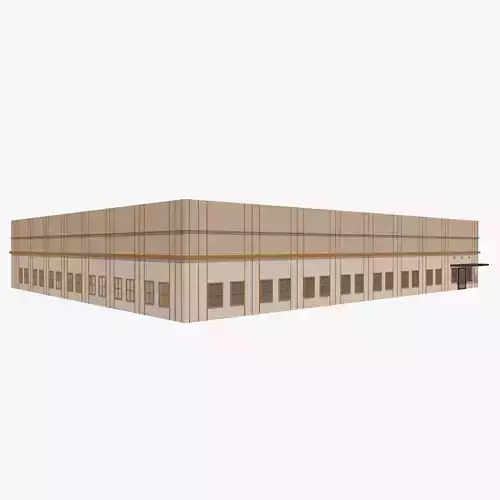 Industrial Warehouse Low-poly 3D model