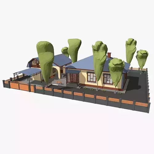 Cartoon Village House