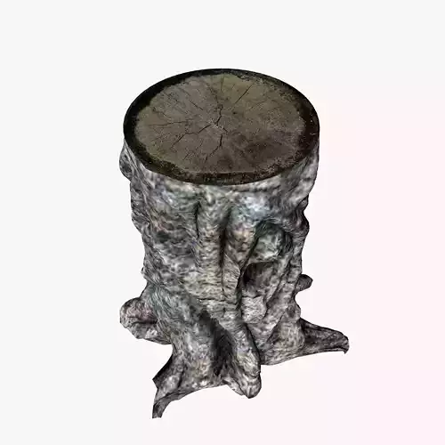 Tree Stump Low-poly 3D model