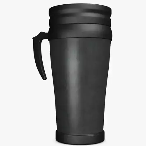 Black Travel Mug Low-poly 3D model