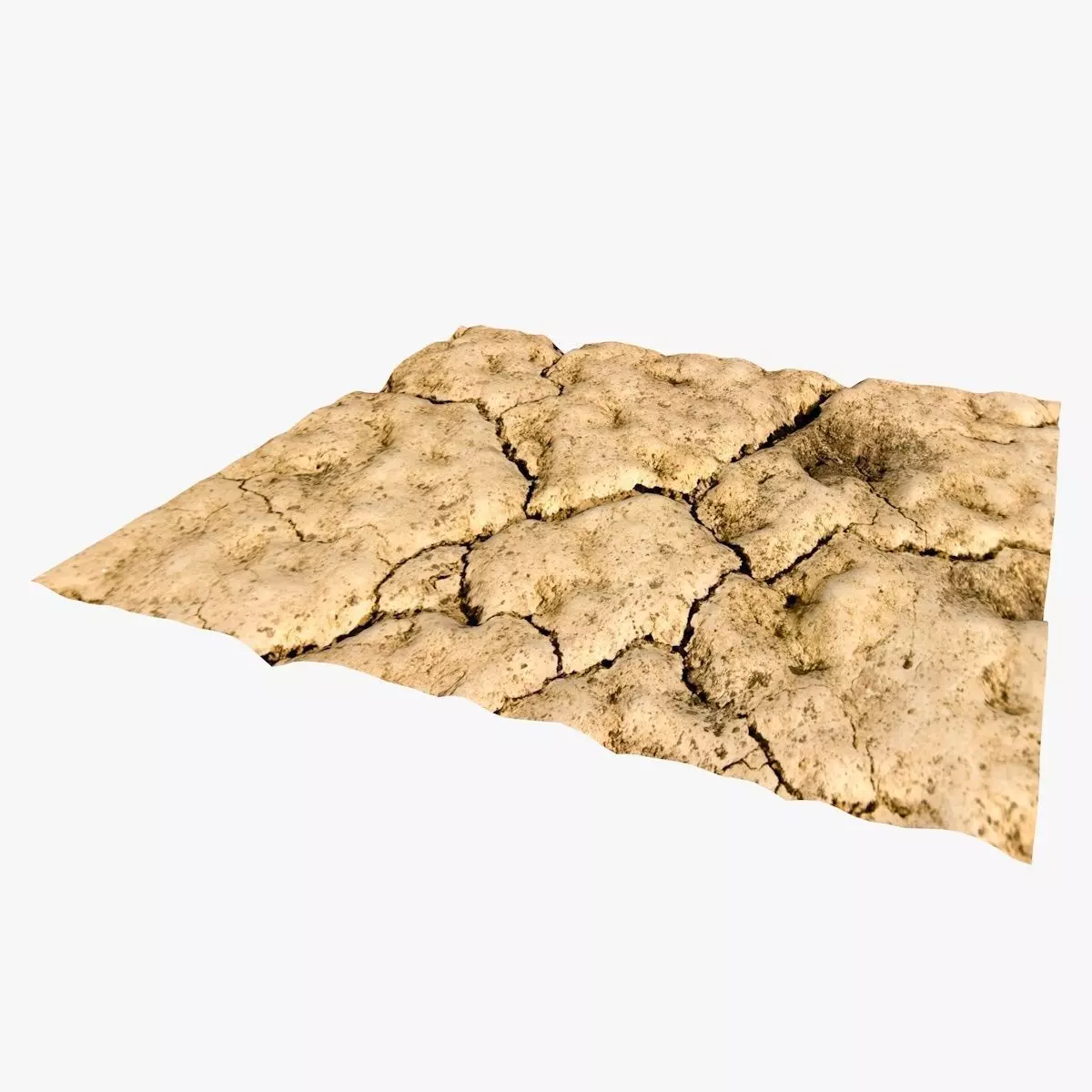 Desserted Terrain Low-poly 3D model