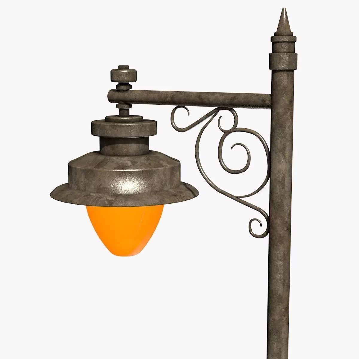 Street Lantern Low-poly 3D model_3