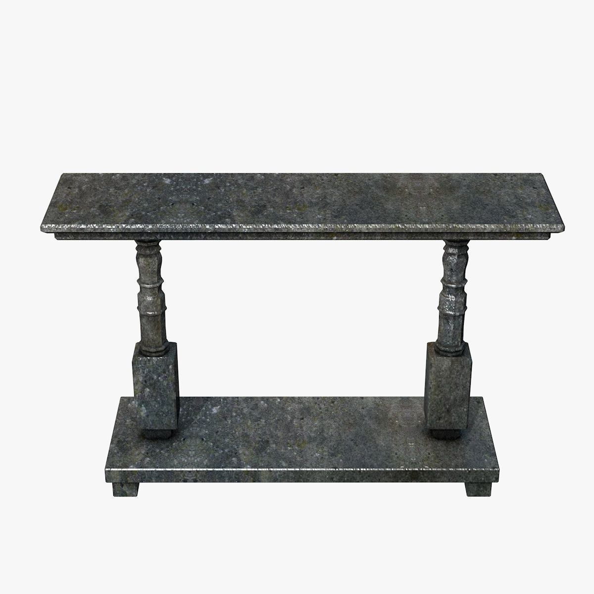 Ancient Black Stone Table Low-poly 3D model_2