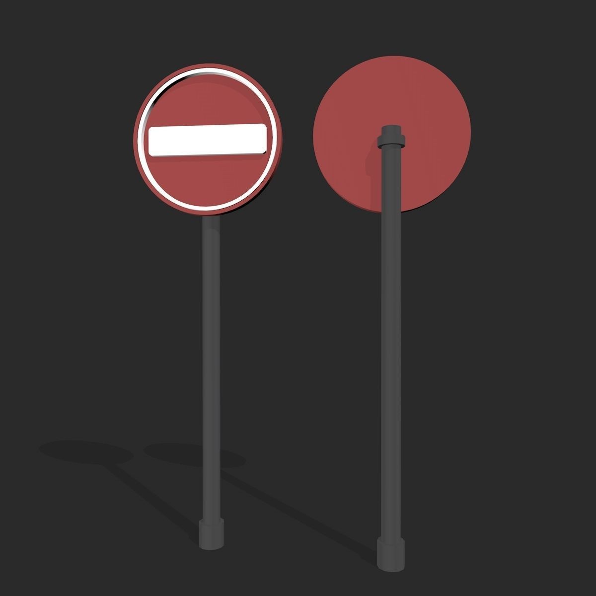 Road Signs  3D model_4