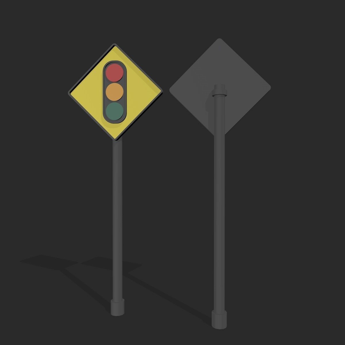 Road Signs  3D model_2