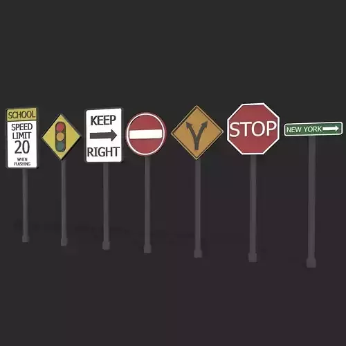 Road Signs  3D model