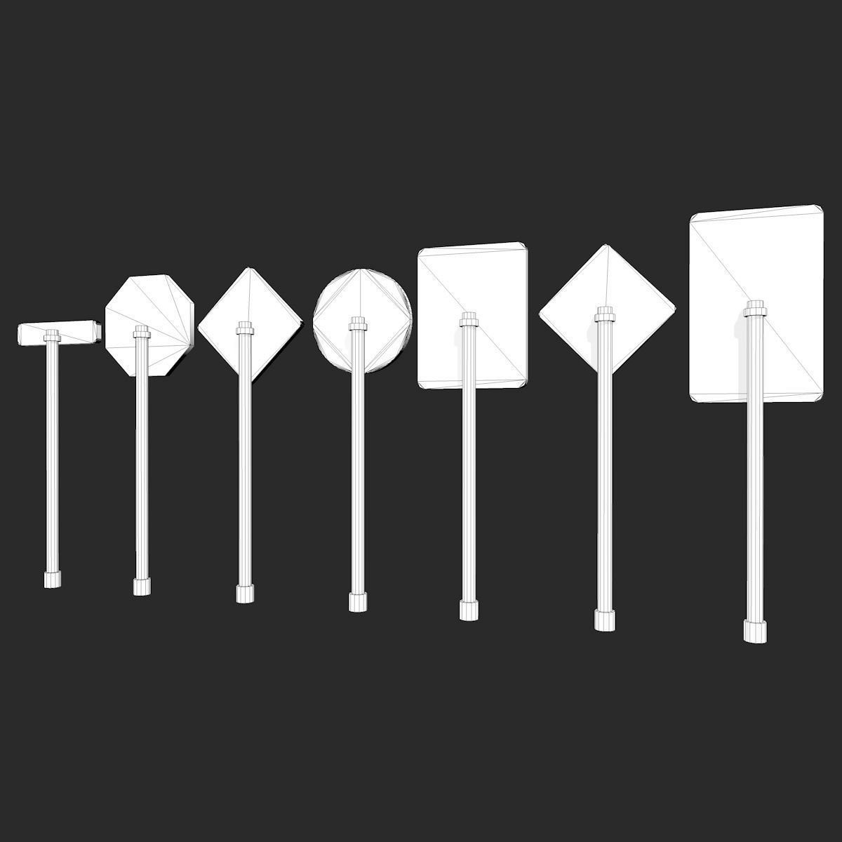 Road Signs  3D model_7