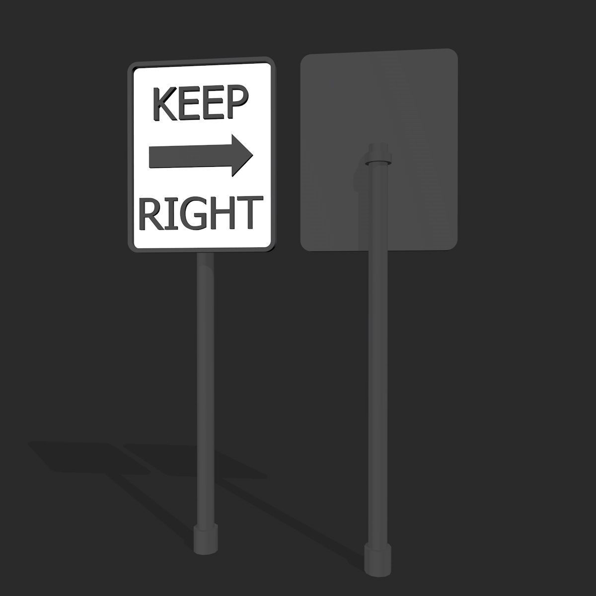 Road Signs  3D model_5