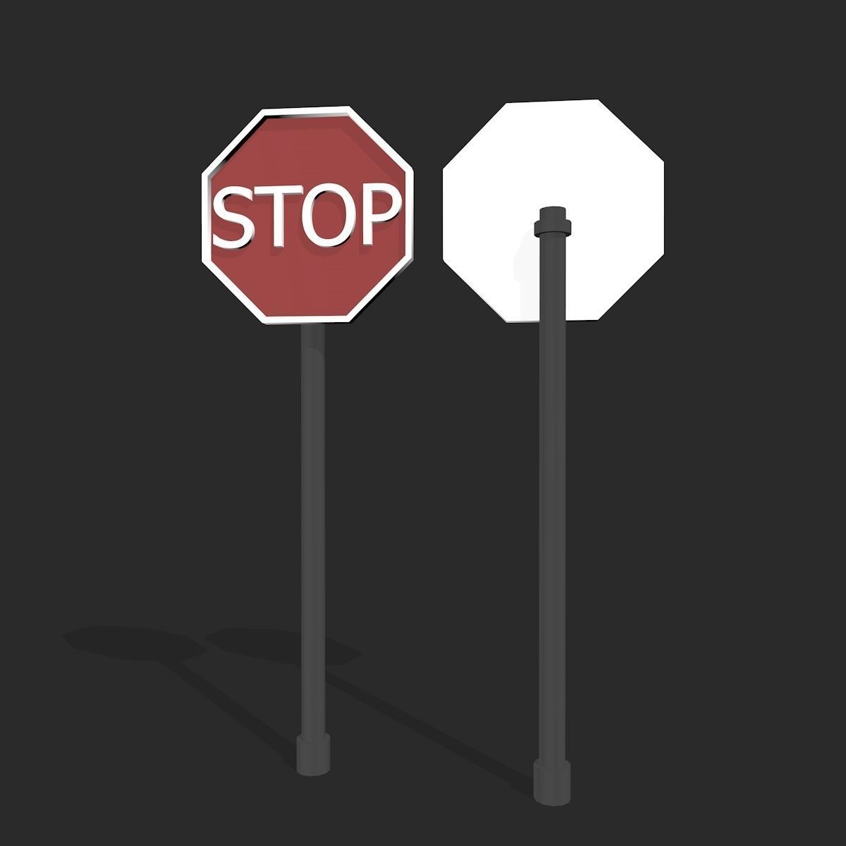 Road Signs  3D model_1