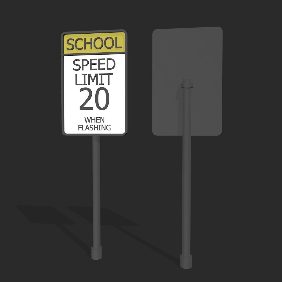 Road Signs  3D model_3