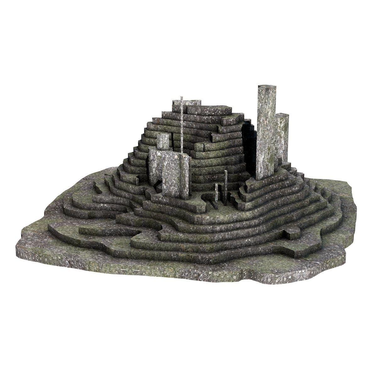 Stone Terrain Low-poly 3D model_3