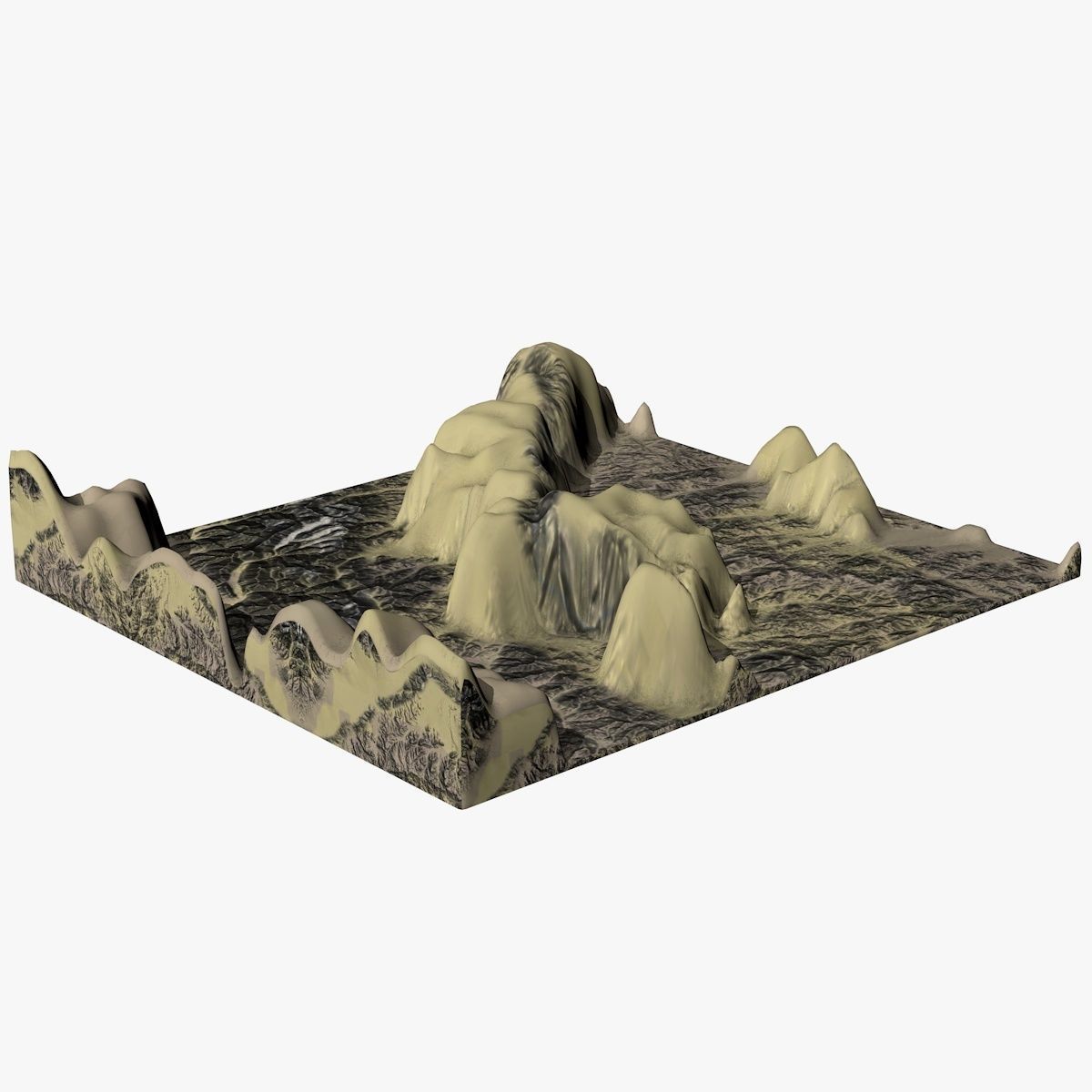 Mountain Landscape Low-poly 3D model_4