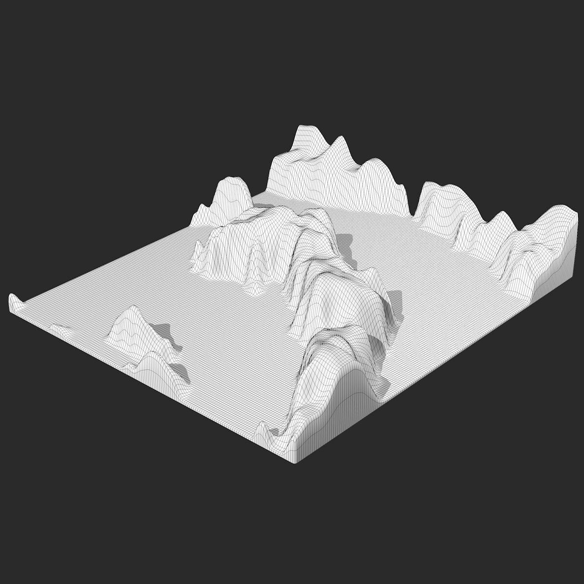 Mountain Landscape Low-poly 3D model_6