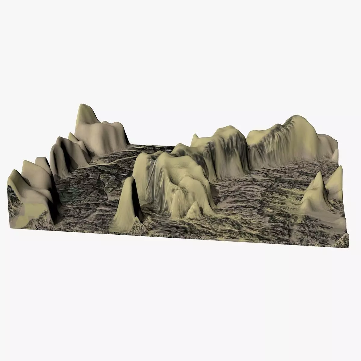 Mountain Landscape Low-poly 3D model_0