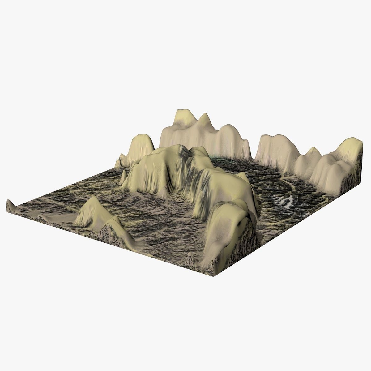 Mountain Landscape Low-poly 3D model_1