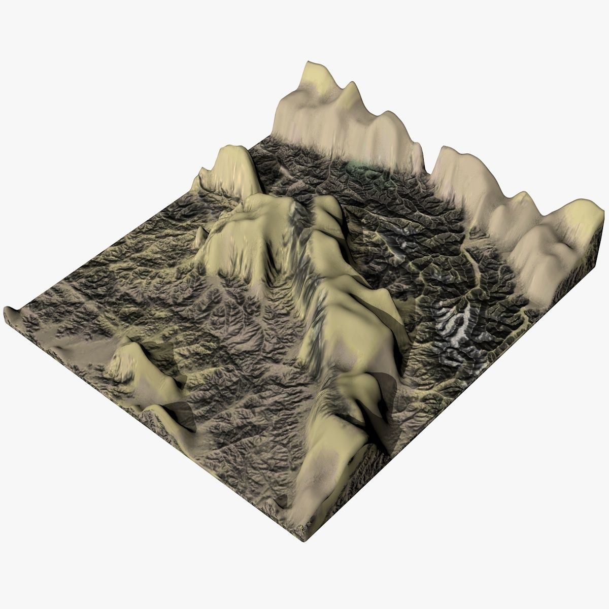 Mountain Landscape Low-poly 3D model_2