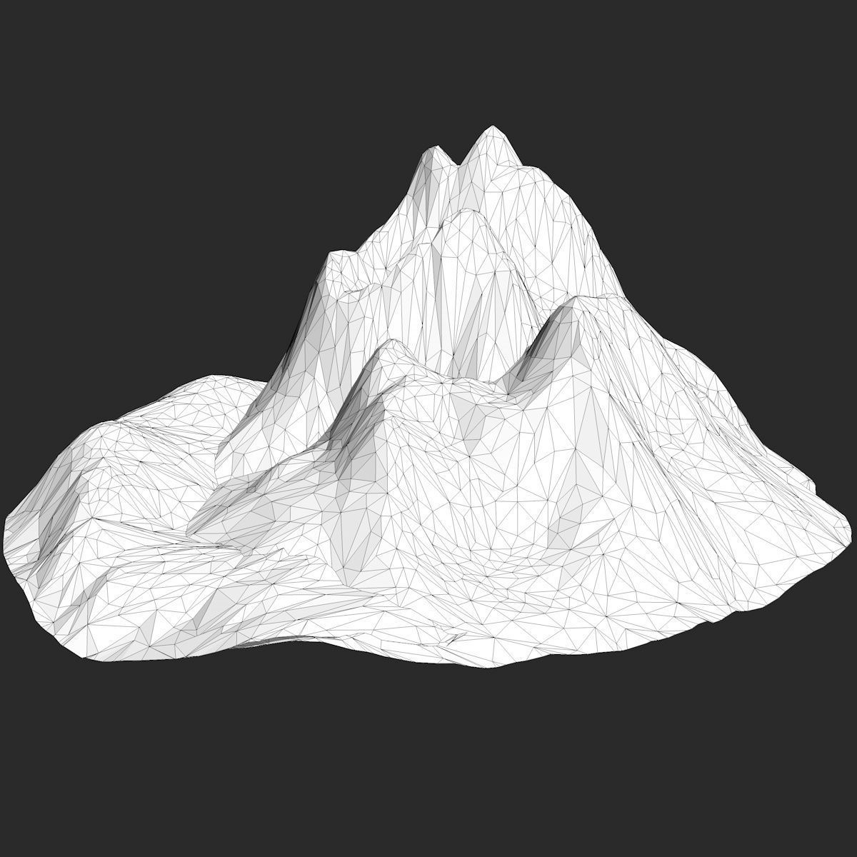 Mountain Landscape Low-poly 3D model_8