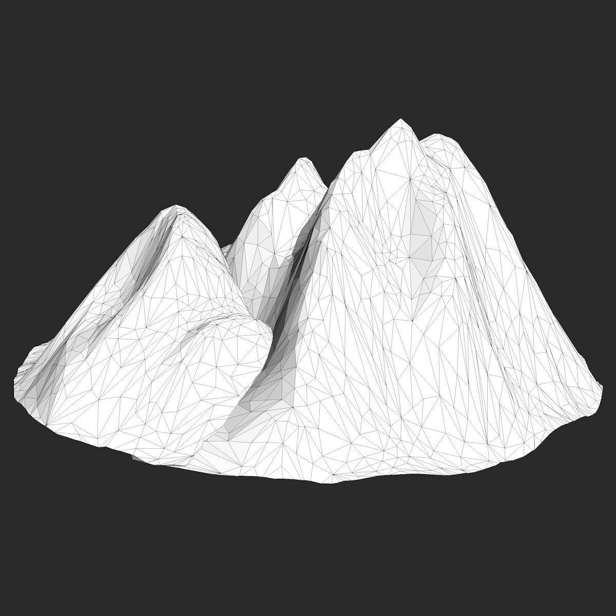 Mountain Landscape Low-poly 3D model_7