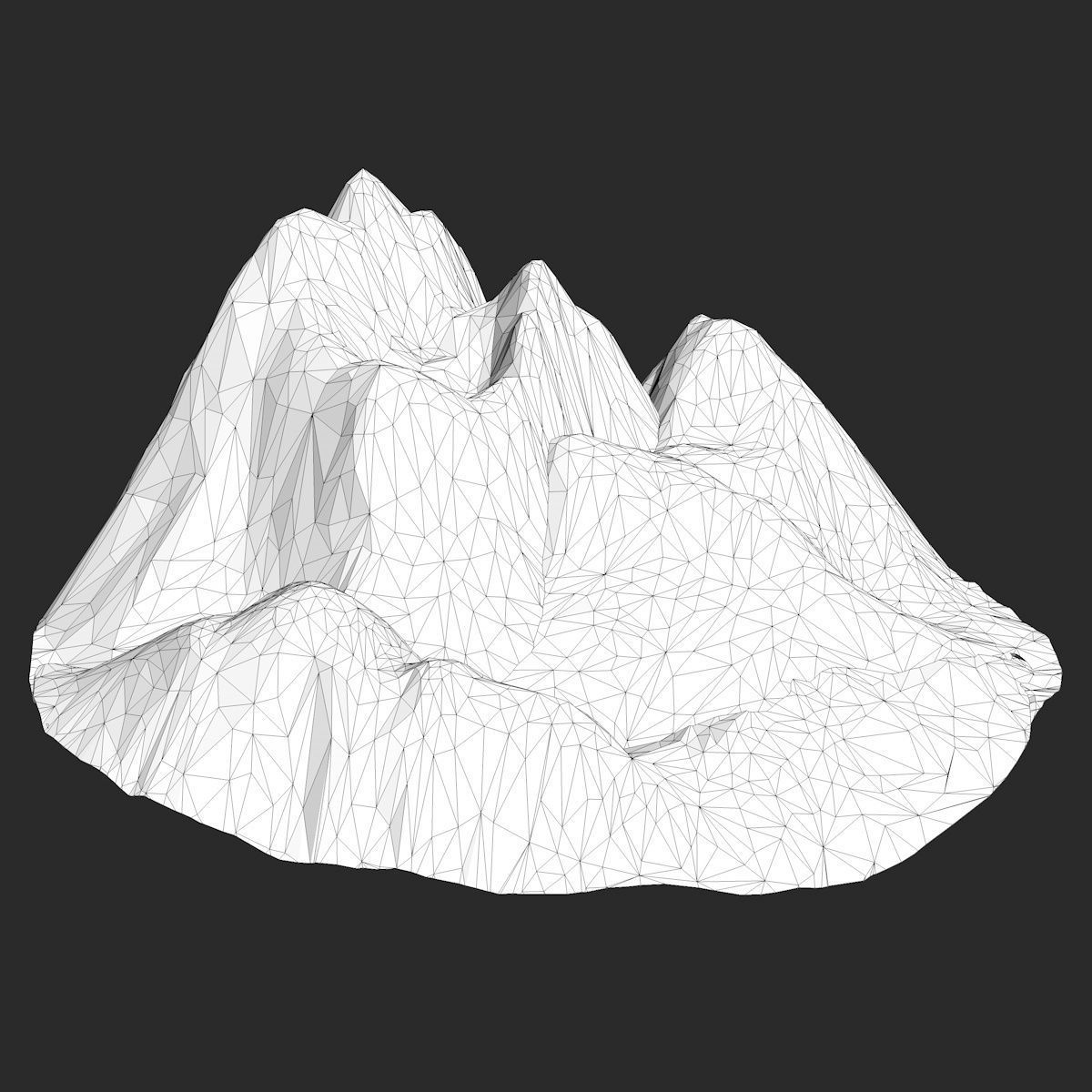 Mountain Landscape Low-poly 3D model_10