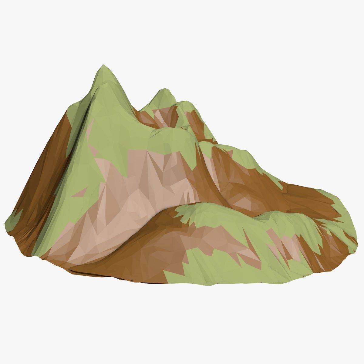 Mountain Landscape Low-poly 3D model_4