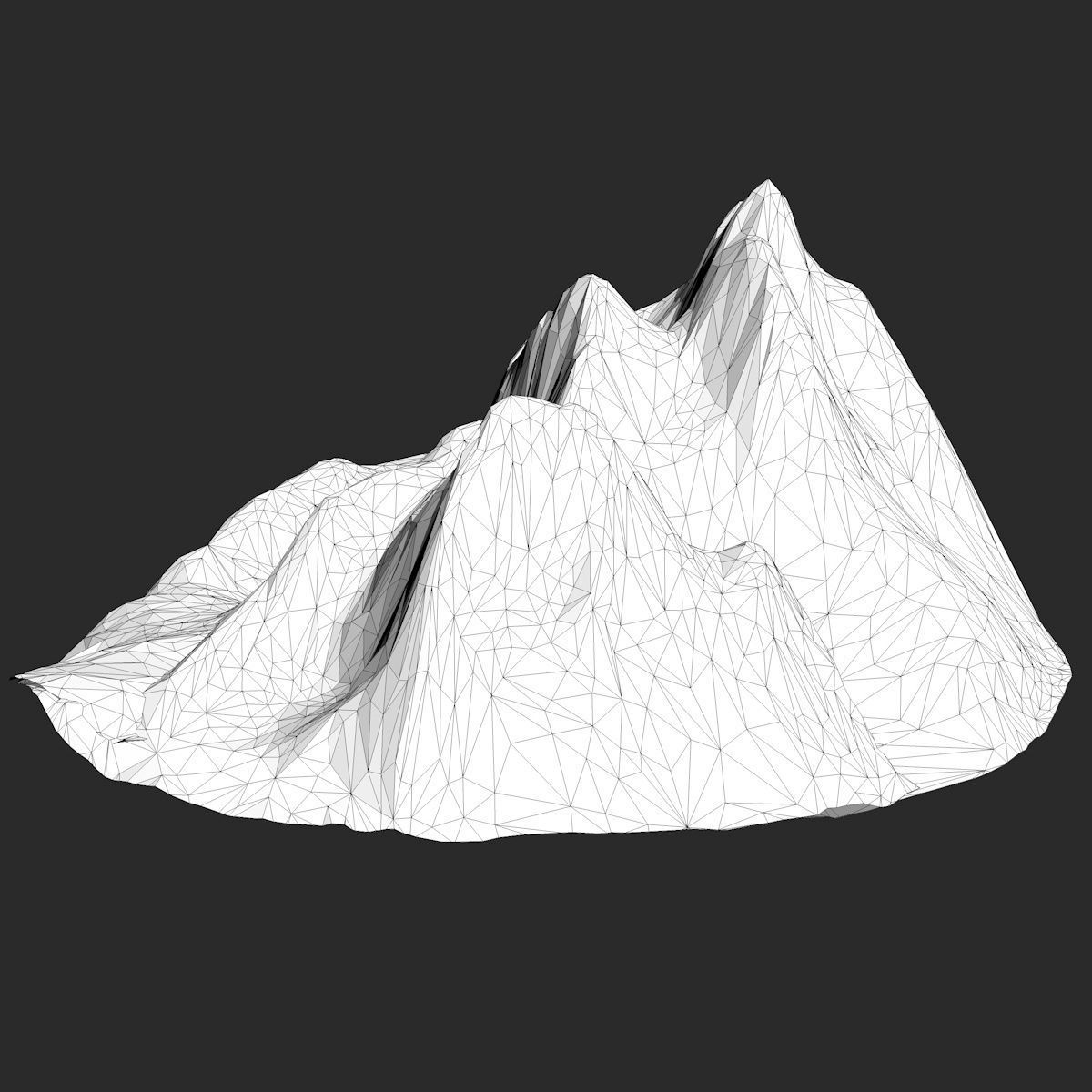 Mountain Landscape Low-poly 3D model_9