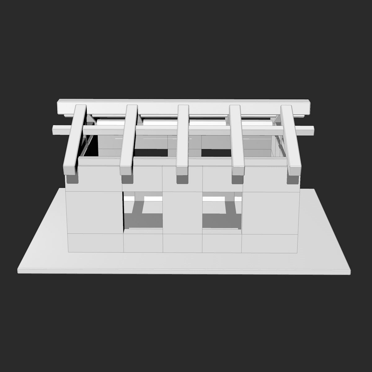 House under Construction Low-poly 3D model_9