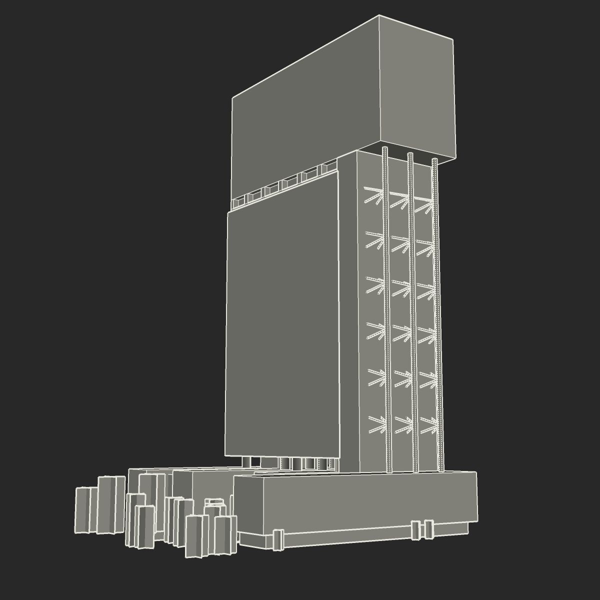 Brisbane Square Low-poly 3D model_12