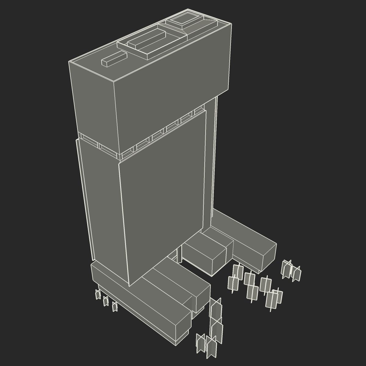 Brisbane Square Low-poly 3D model_9