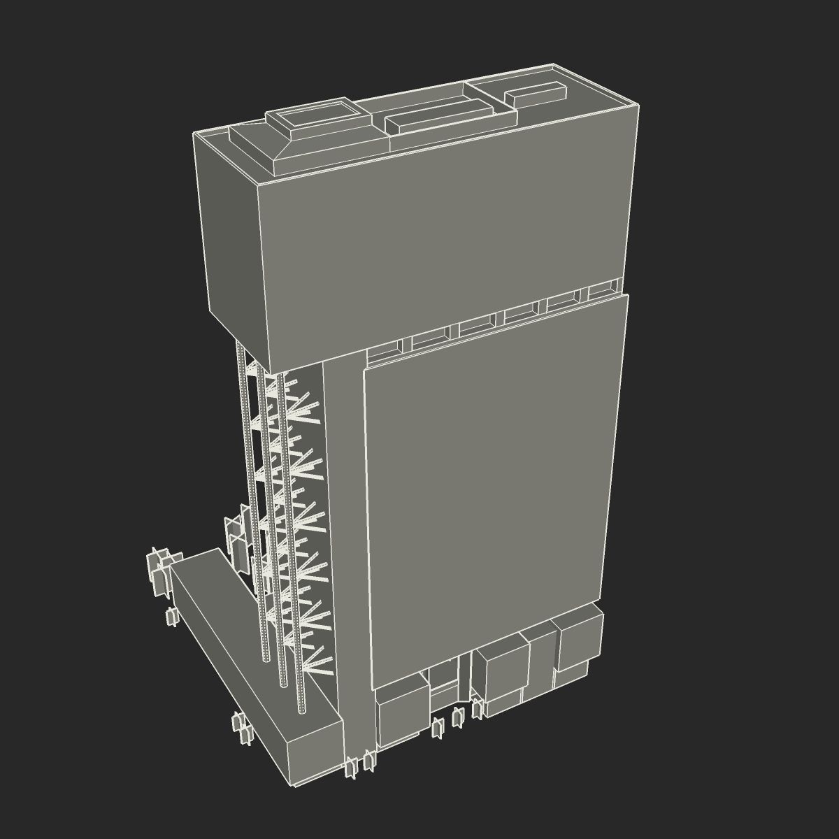 Brisbane Square Low-poly 3D model_8